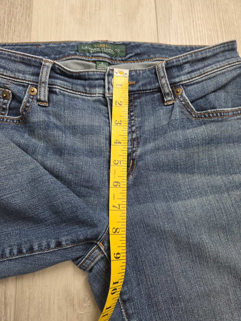 Lauren Ralph Lauren LRL Jeans Co Women’s Size 4 Medium Wash Straight Leg Denim - Picture 9 of 15